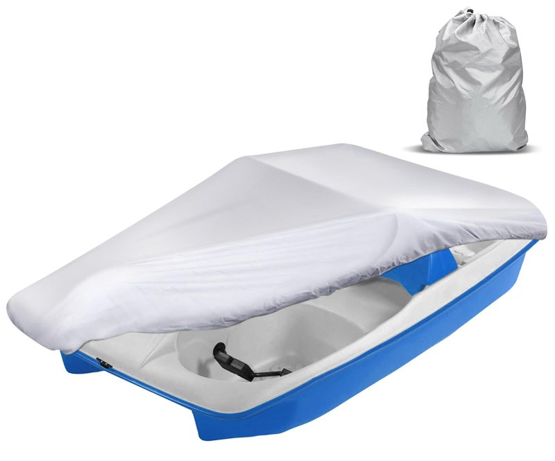 iCOVER Pedal Boat Cover, Fits 3 or 5 Person Paddle Boats Water Proof Heavy Duty Paddles Covers, Grey - Image 1